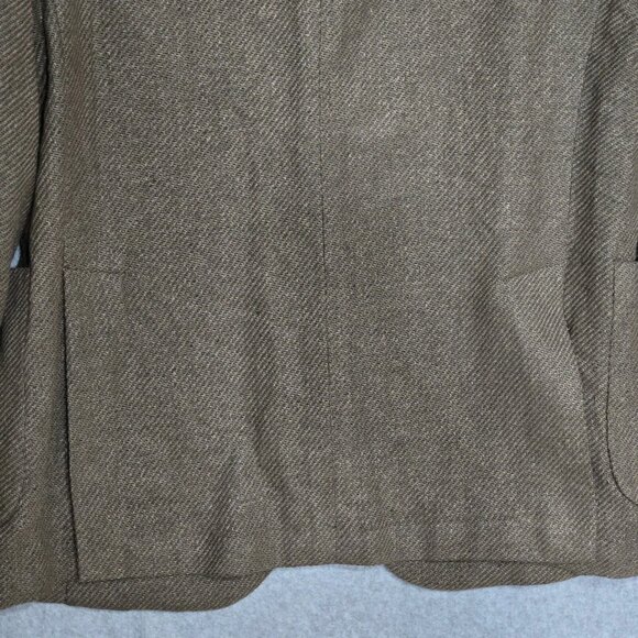 Ermenegildo Zegna Heritage Blazer Mens Size 40 Beige Single Breasted Two Button - Picture 9 of 16